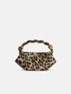Ganni 'bou' Mini Bag In Brown Recycled Leather Blend In Brown