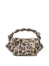 Ganni Bou Mini Animalier Handbag In Animal Print