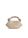 Ganni 'bou' Mini Bag In Grey Lear Blend In Neutral