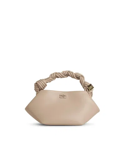 GANNI GANNI 'BOU' MINI BAG IN GREY LEATHER BLEND WOMEN