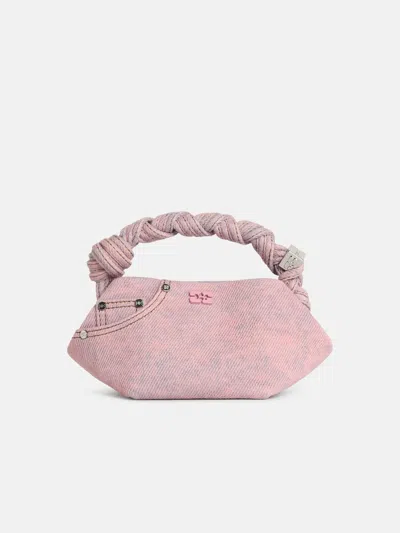 Ganni 'bou' Mini Bag In Pink Denim