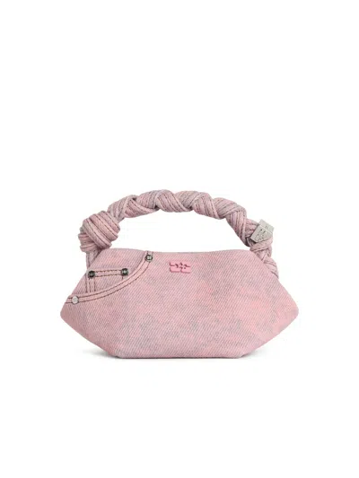 Ganni 'bou' Mini Bag In Pink Denim