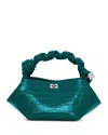 Ganni Womens Pineneedle Bou Mini Patent-leather Shoulder Bag