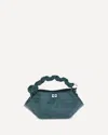 Ganni Women Bou Mini Crocodile Patent Leather Handbag