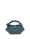 Ganni Women Bou Mini Crocodile Patent Leather Handbag