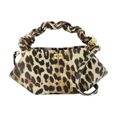 Ganni Bou Mini Crossbody In Animal Print