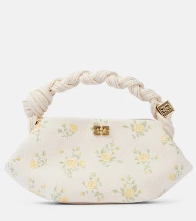 Ganni Bou Mini Floral Canvas Tote Bag