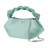 Ganni Bou Mini Flower Crossbody In Green