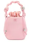 Ganni Bou Mini Grained Leather Bucket Bag