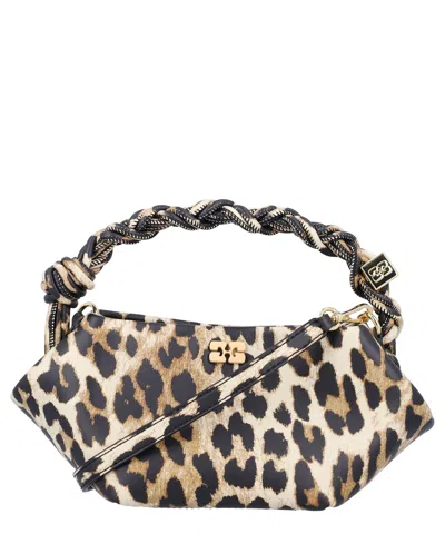 Ganni Mini Bou Handbag In Beige