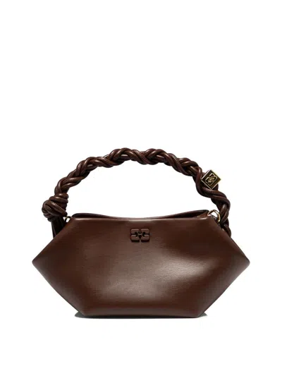 Ganni "bou Mini" Handbag In Brown