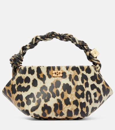 GANNI BOU MINI LEOPARD-PRINT SHOULDER BAG
