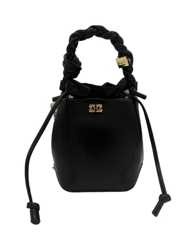Ganni Bou Mini Oleatex Bucket Hat – Black