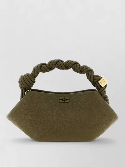 Ganni Bou Mini Grained Handbag In Blue