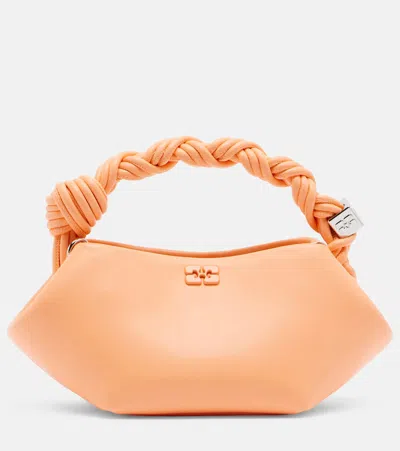 Ganni Bou Mini Top-handle Bag In Orange