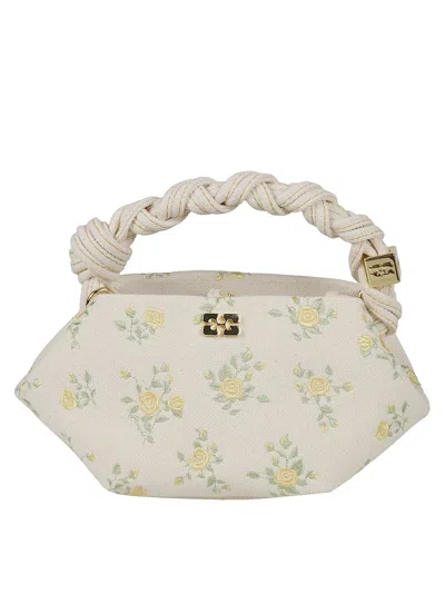 Ganni Bou Mini Tote Bag In White