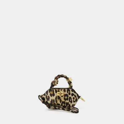 Ganni Bou Nano Crossbody - Leather - Leopard In Printed
