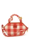 Ganni Bou Nano "vichy" Bag In Red