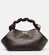Ganni Bou Small Croc-effect Tote Bag