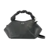 Ganni 'bou' Grey Handbag With Adjustable And Removable Shoulder Strap In Gray