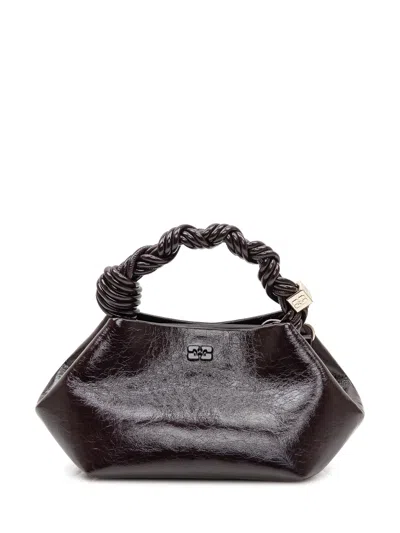 Ganni Bou Small Deep Shine Mini Handbag In Demitasse