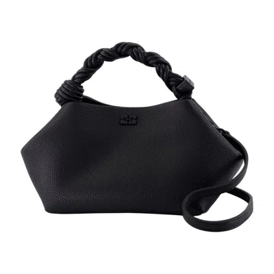 Ganni Bou Small Grained Purse In Black