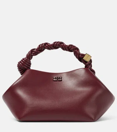 GANNI BOU SMALL LEATHER SHOULDER BAG