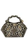 Ganni Bou Small Python-effect Leather Top Handle Bag