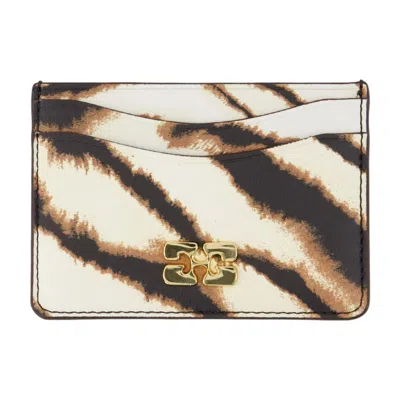 Ganni Bou Zebra-print Card Holder In Multi
