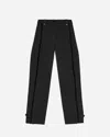 Ganni Tweed High-waist Tailored Pants In Black