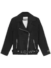 Ganni Boucle Wool Biker Jacket