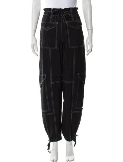 Pre-owned Ganni Bow Accents Sweatpants In Gray