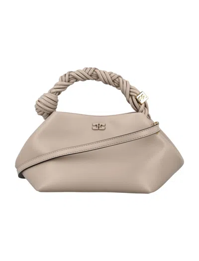 Ganni Bow Bag Small In Oyster