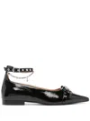 Ganni Jewel Ballerina In Black