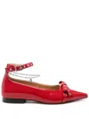 Ganni Jewel Ballerina In Red