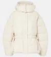 Ganni Tech Seersucker Oversized Puffer Jacket In White
