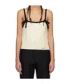 Ganni Tanktop Mit Schleifendetail In Black