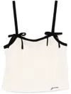 Ganni Tanktop Mit Schleifendetail In Weiss