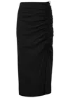 Ganni Midi Skirt With Ornamental Bows In Black
