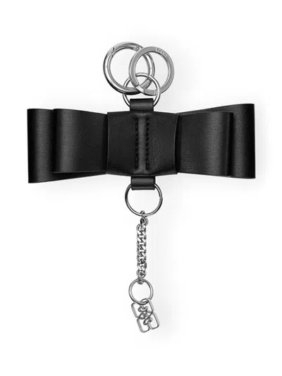 Ganni Bow Keyring In Black