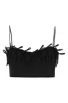 Ganni Bow-detailed Crepe Bra Top