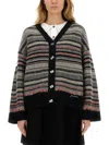 Ganni Boxy Fit Cardigan In Multicolour