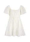 Ganni White Broderie Anglaise Layer Dress In White