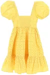 Ganni Women Mini Dress In Giallo