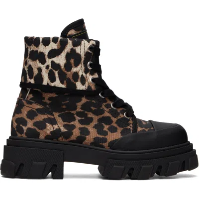 Ganni Brown & Black Trail Boots