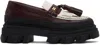 Ganni Brown & Off-white Cleated Loafers In 057 Chocolate Fondan