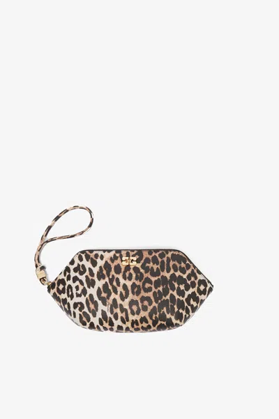 Ganni Brown Bou Make Up Pouch