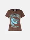 Ganni Future Jersey Baby Fit Banana In Brown