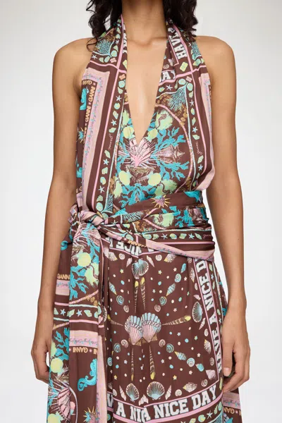 Ganni Brown Dress