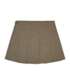 Ganni Brown Flock Check Suiting Mini Skirt In Brown